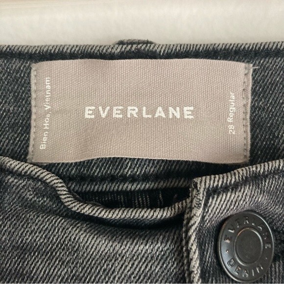 Everlane Women’s cigarette straight leg faded black gray jeans size 28 regular! - Picture 6 of 11